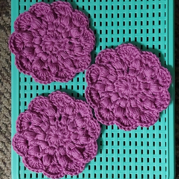 Crochet Super Scrub Facial Rounds▪︎Set of 3 - Picture 3 of 5